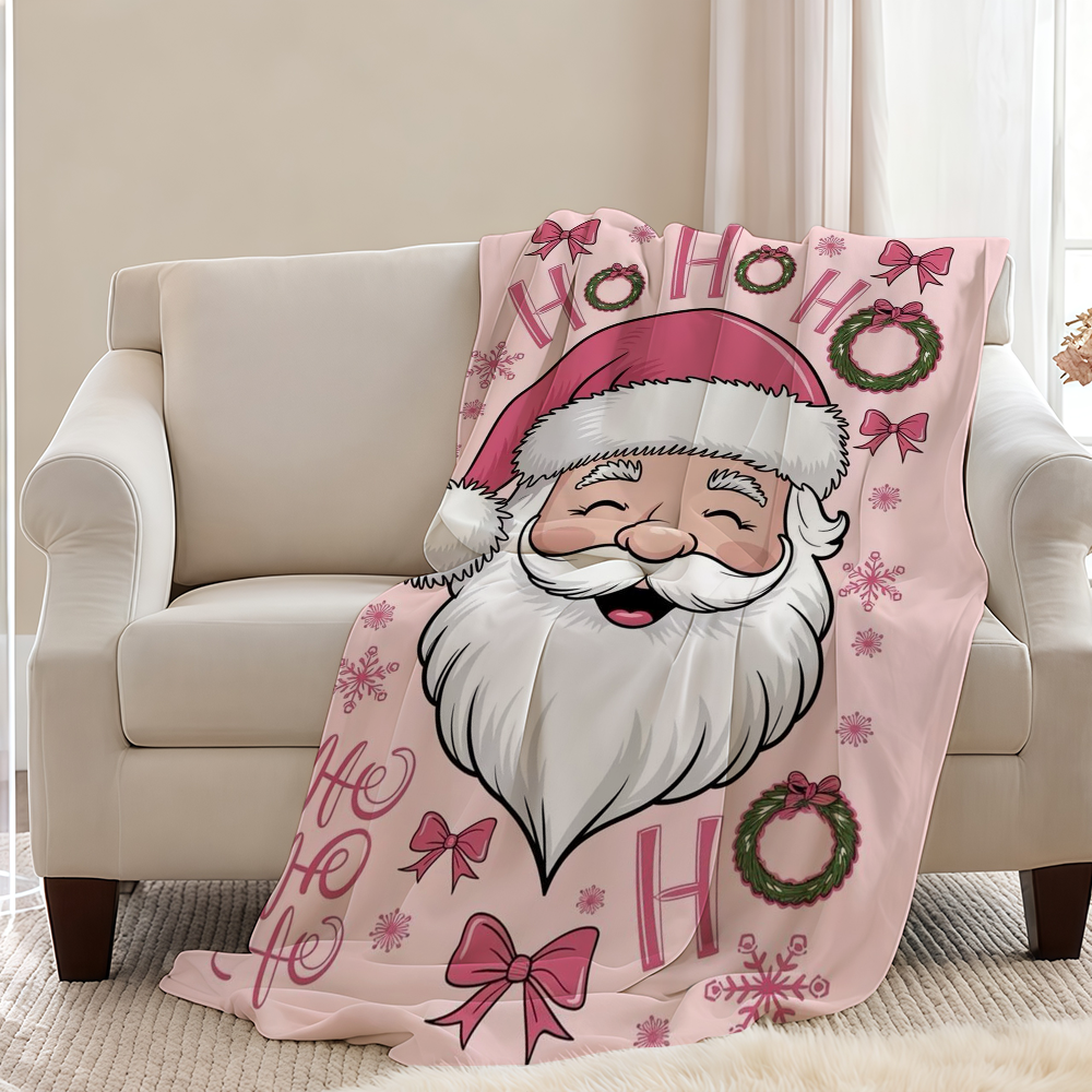Christmas Throw Blanket - Pink Christmas Blanket Throw Super Cosy