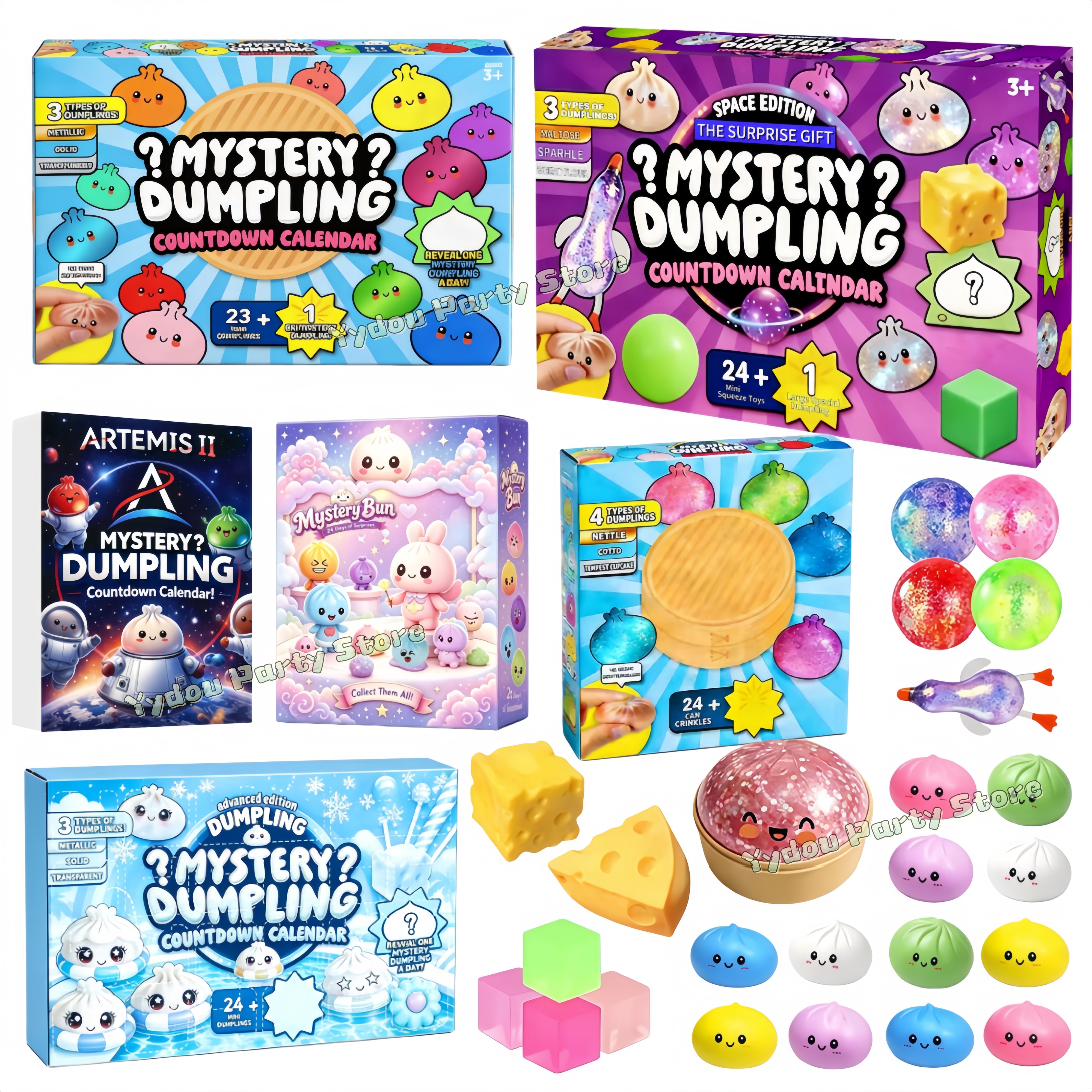 Advent Calendar Gift - Mystery Dumpling Squishy Advent Calendar Box