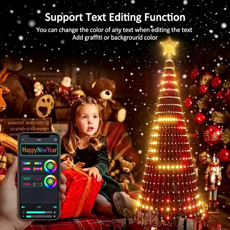 Star Tree Topper - Smart RGB Christmas Tree Topper Light,