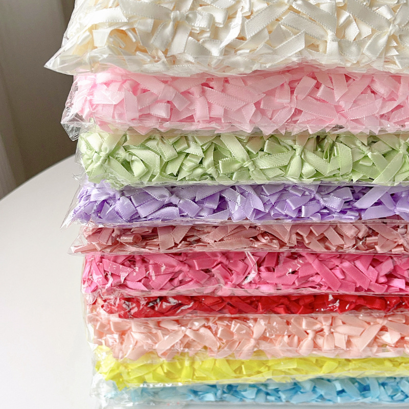 Ribbon Bow Gift - Multicolor Mini Satin Ribbon Bows,Small Handmade