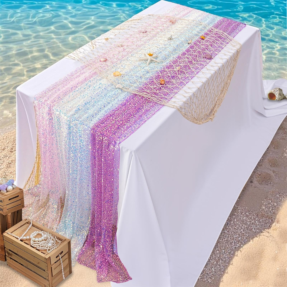 Christmas Table Runner - 1 Pack Sequin Table Runner Sparkling