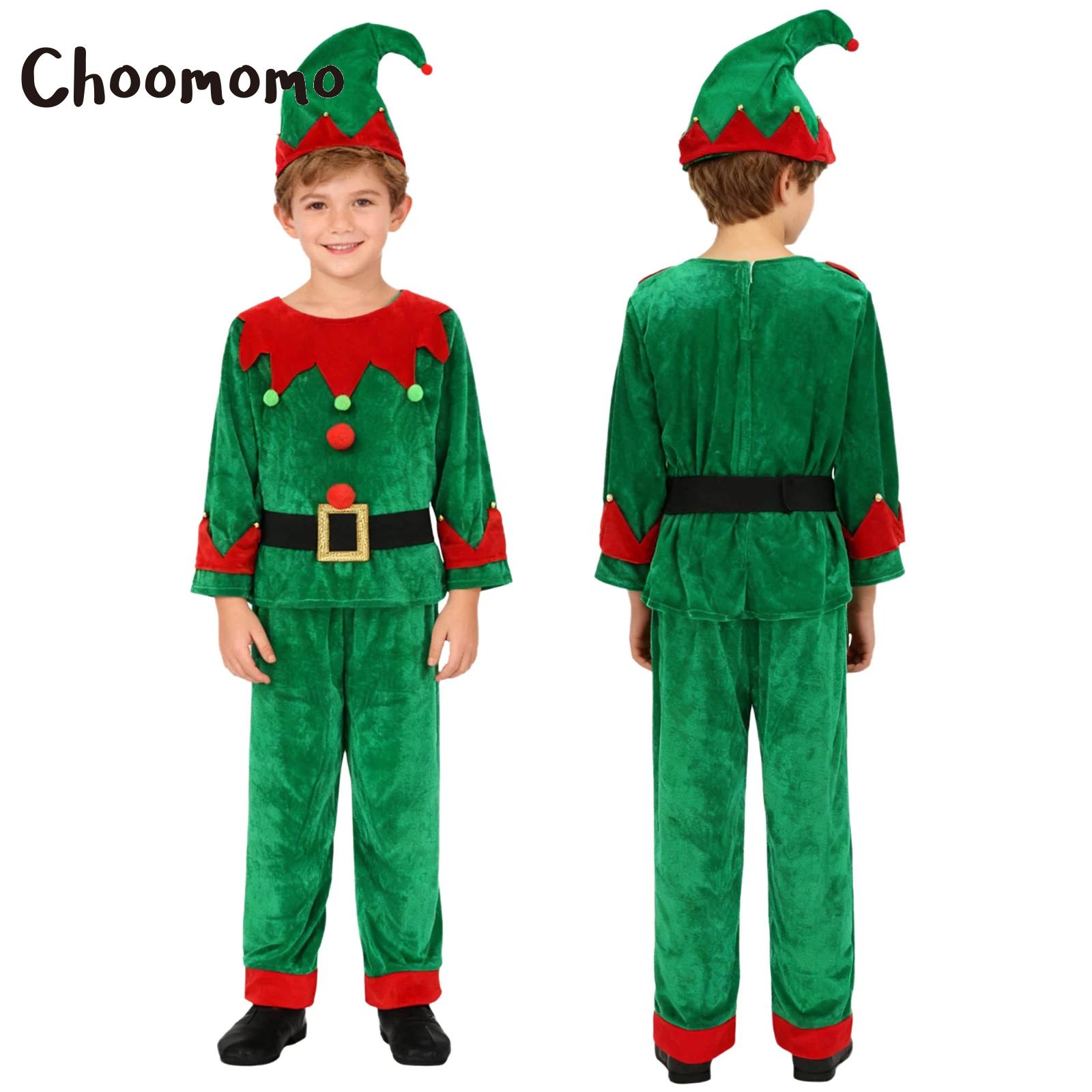 Elf Costume Christmas - Boys Christmas Elf Costume Xmas Santa