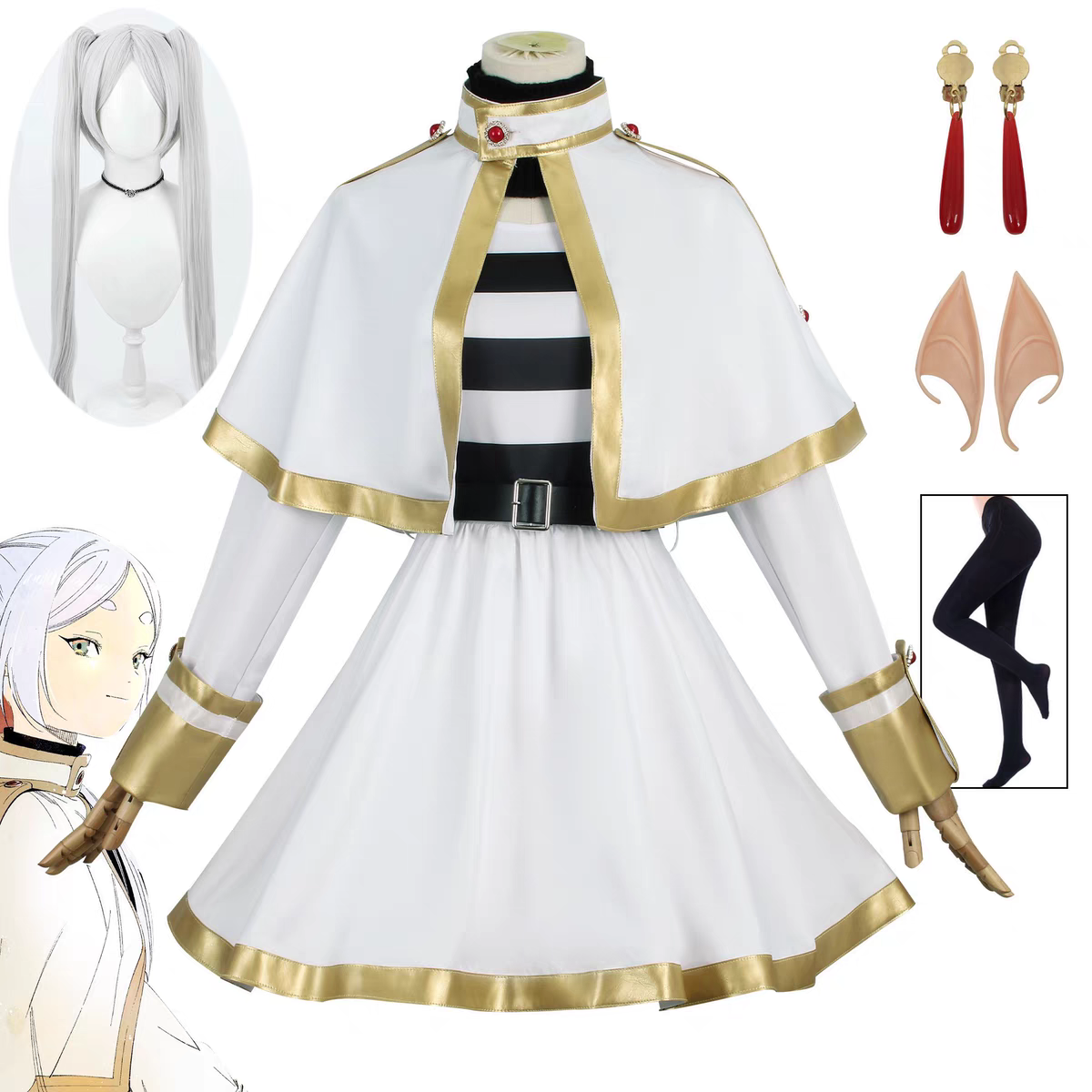 Elf Costume Christmas - Sousou No Frieren Anime Cosplay Costume