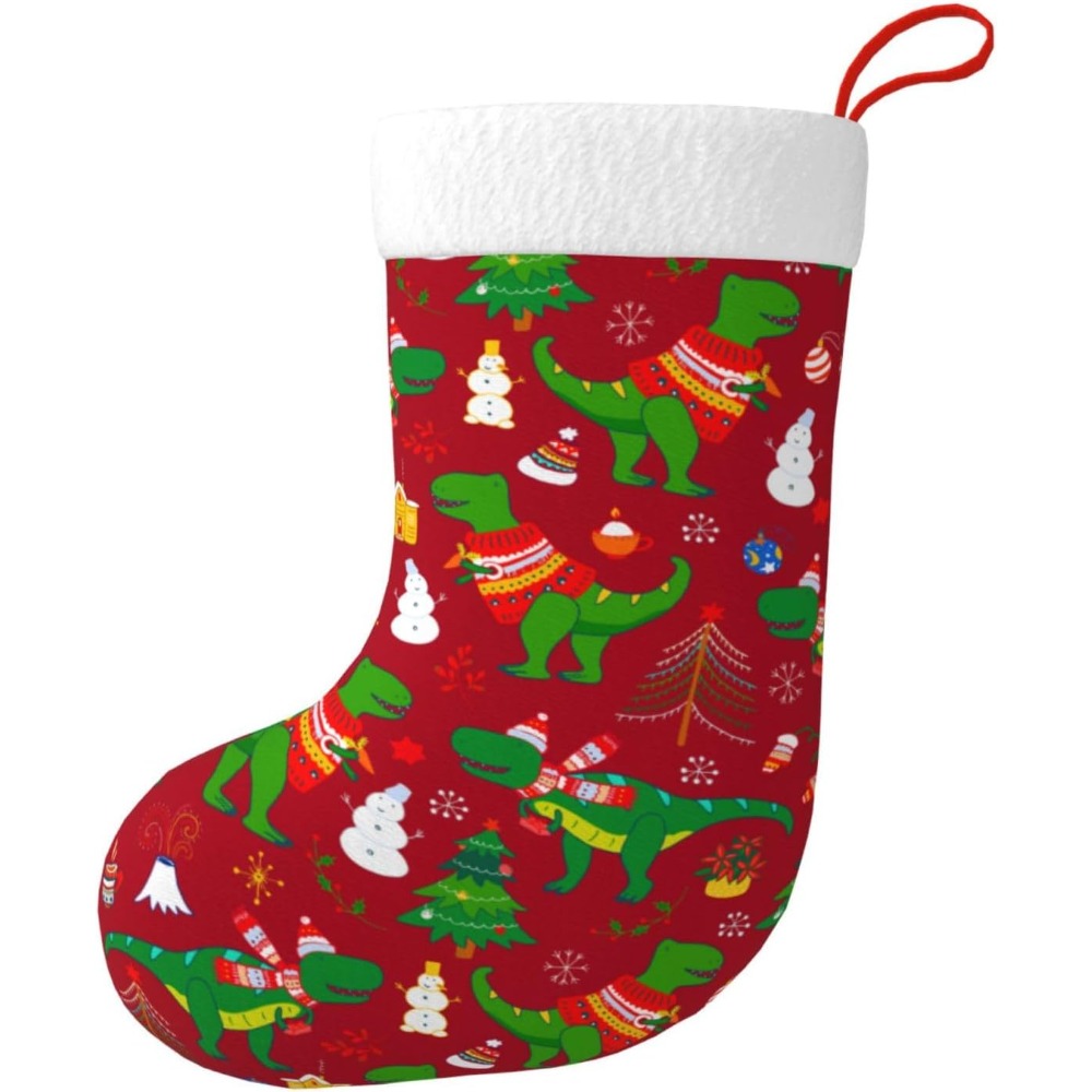 Cute Christmas Dinosaur Christ - Christmas Stocking Hanging ulasan dan harga