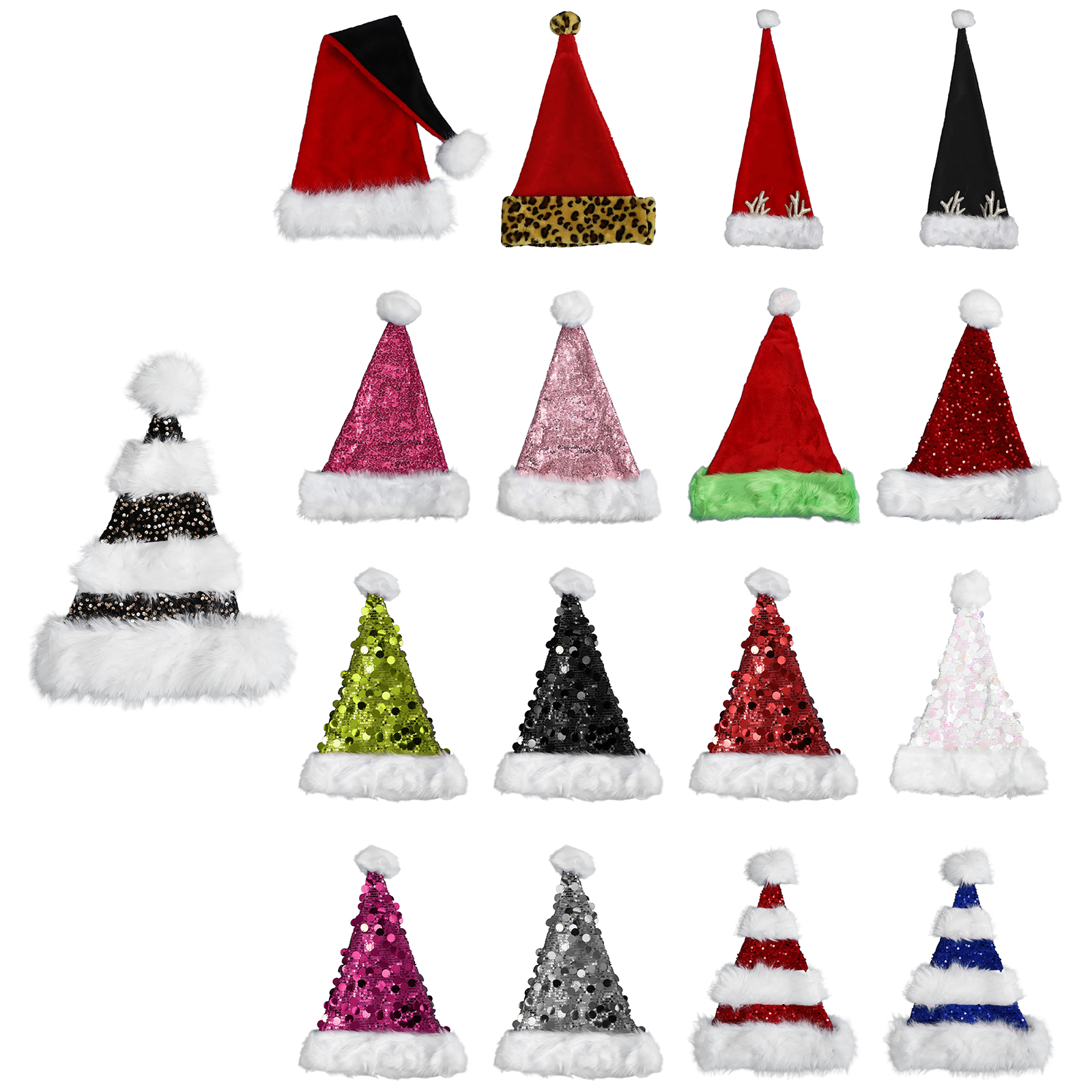 Adults Christmas Santa Hat Sof - Santa Hat Plush ulasan dan harga