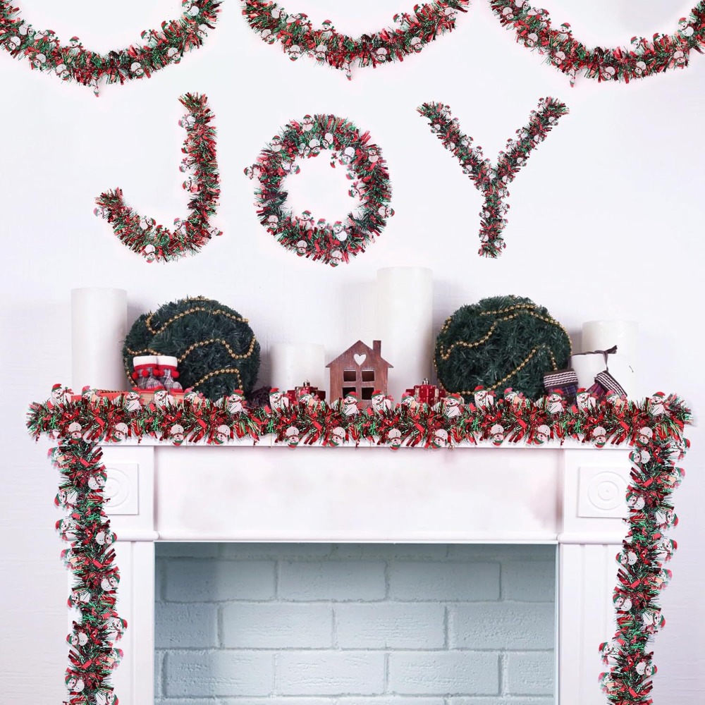 Christmas Tinsel Garland Red G - Tinsel Garland Decoration ulasan dan harga