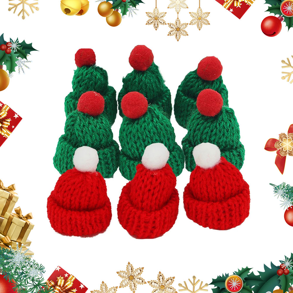 10Pcs 3.5x5cm Mini Christmas K - Santa Hat Plush ulasan dan harga