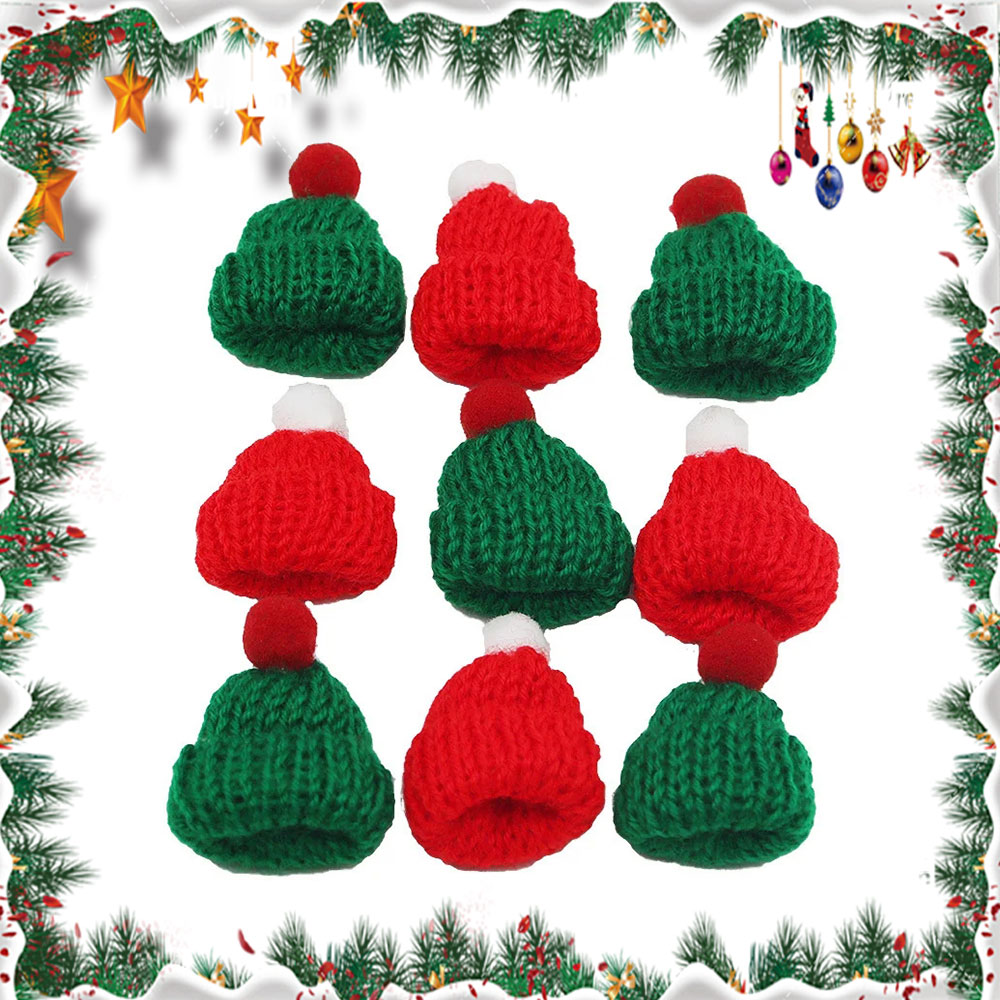10Pcs 3.5x5cm Mini Christmas K - Santa Hat Plush ulasan dan harga