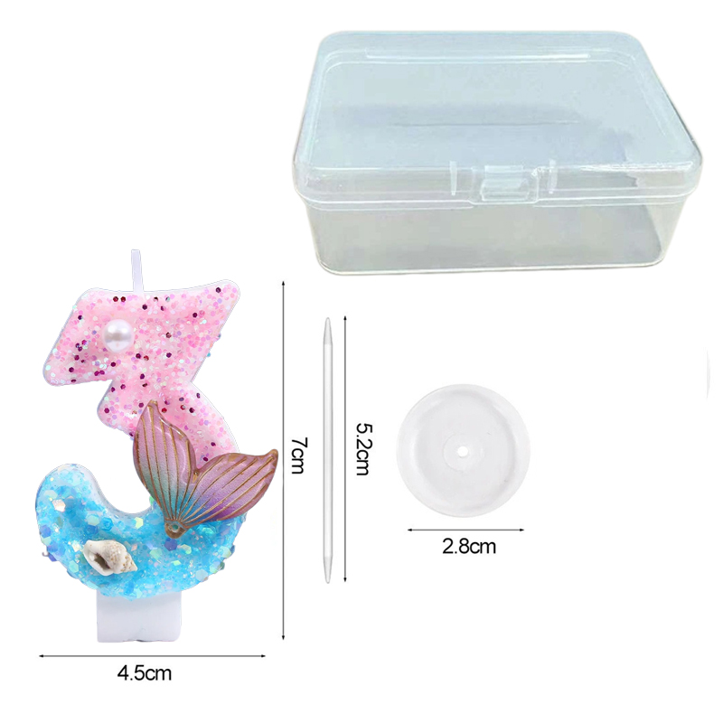 Gradient Blue Shell Pearl Crea - Holiday Candle Set ulasan dan harga