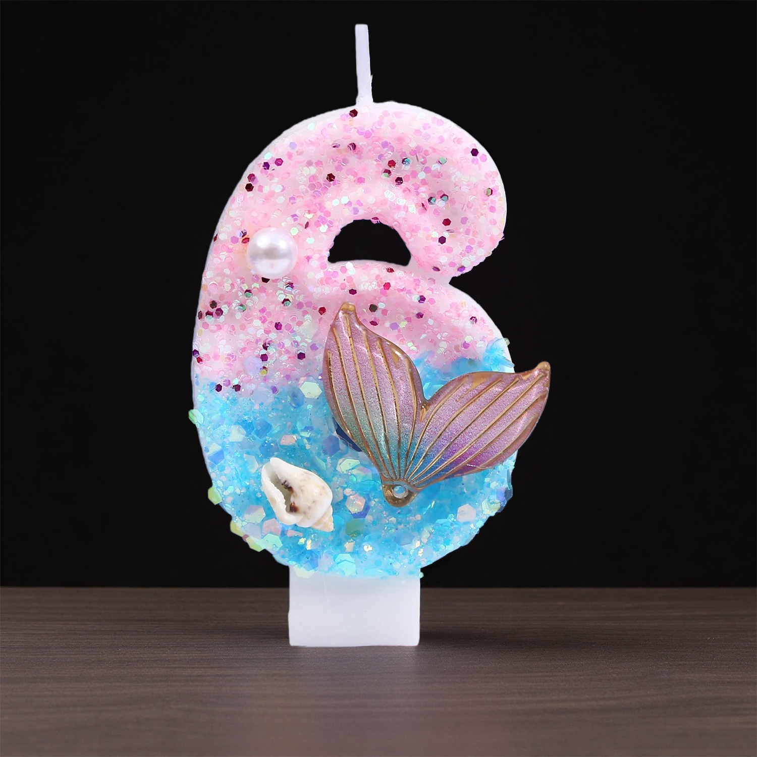 Gradient Blue Shell Pearl Crea - Holiday Candle Set ulasan dan harga