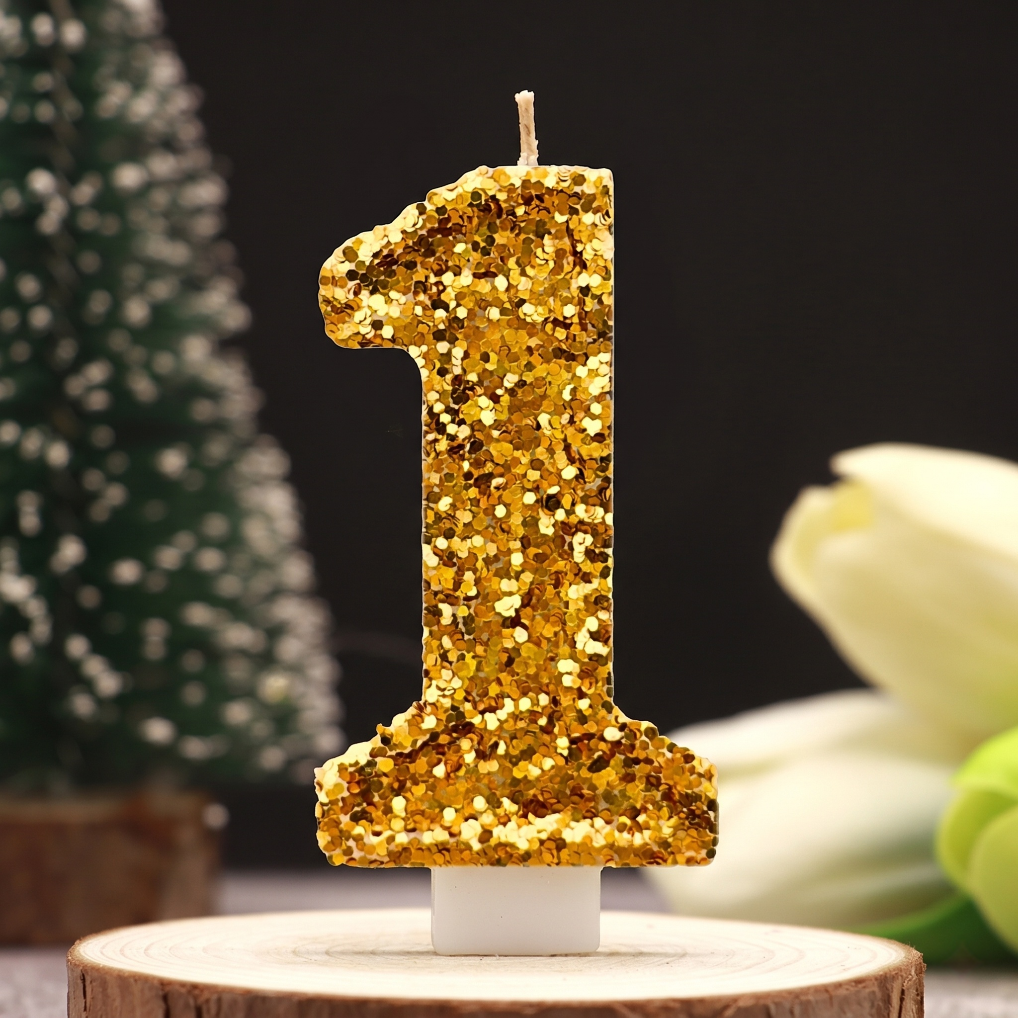 Digital Birthday Candle Gold C - Holiday Candle Set ulasan dan harga
