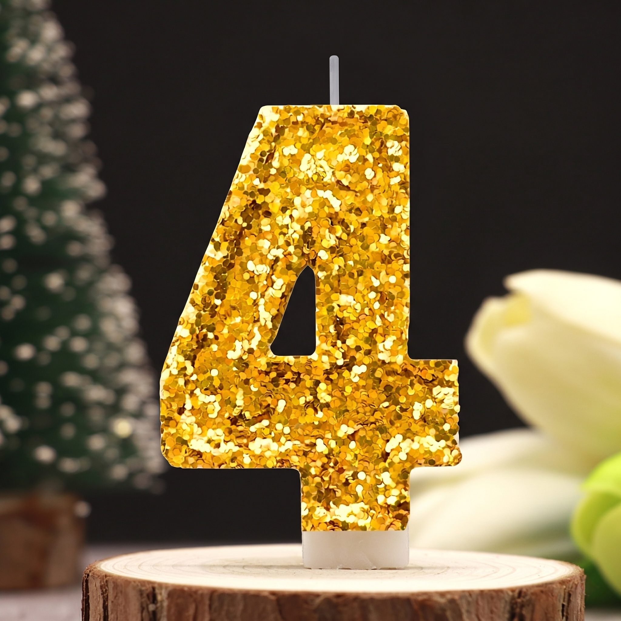 Digital Birthday Candle Gold C - Holiday Candle Set ulasan dan harga