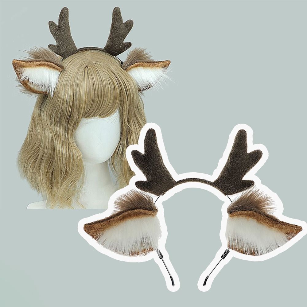 Unisex Deer Ears Reindeer Antl - Reindeer Antlers Headband ulasan dan harga