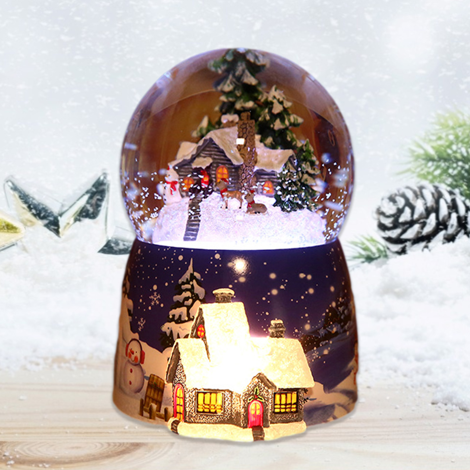 1 Pcs Resin Music Box Crystal  - Snow Globe Musical ulasan dan harga