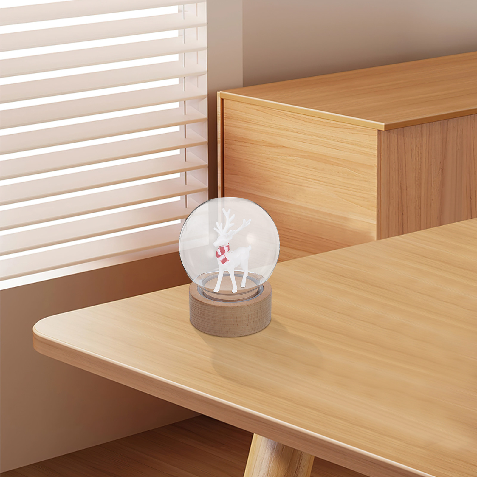 Clear Snow Globe Music Box Ete - Snow Globe Musical ulasan dan harga