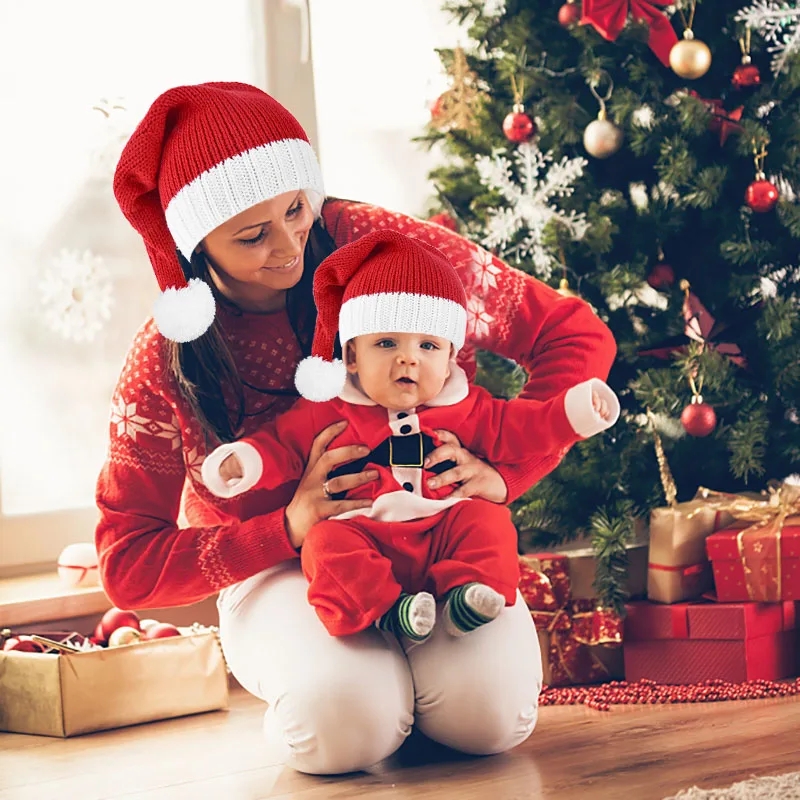 1PC Red Christmas Hat For Kids - Santa Hat Plush ulasan dan harga