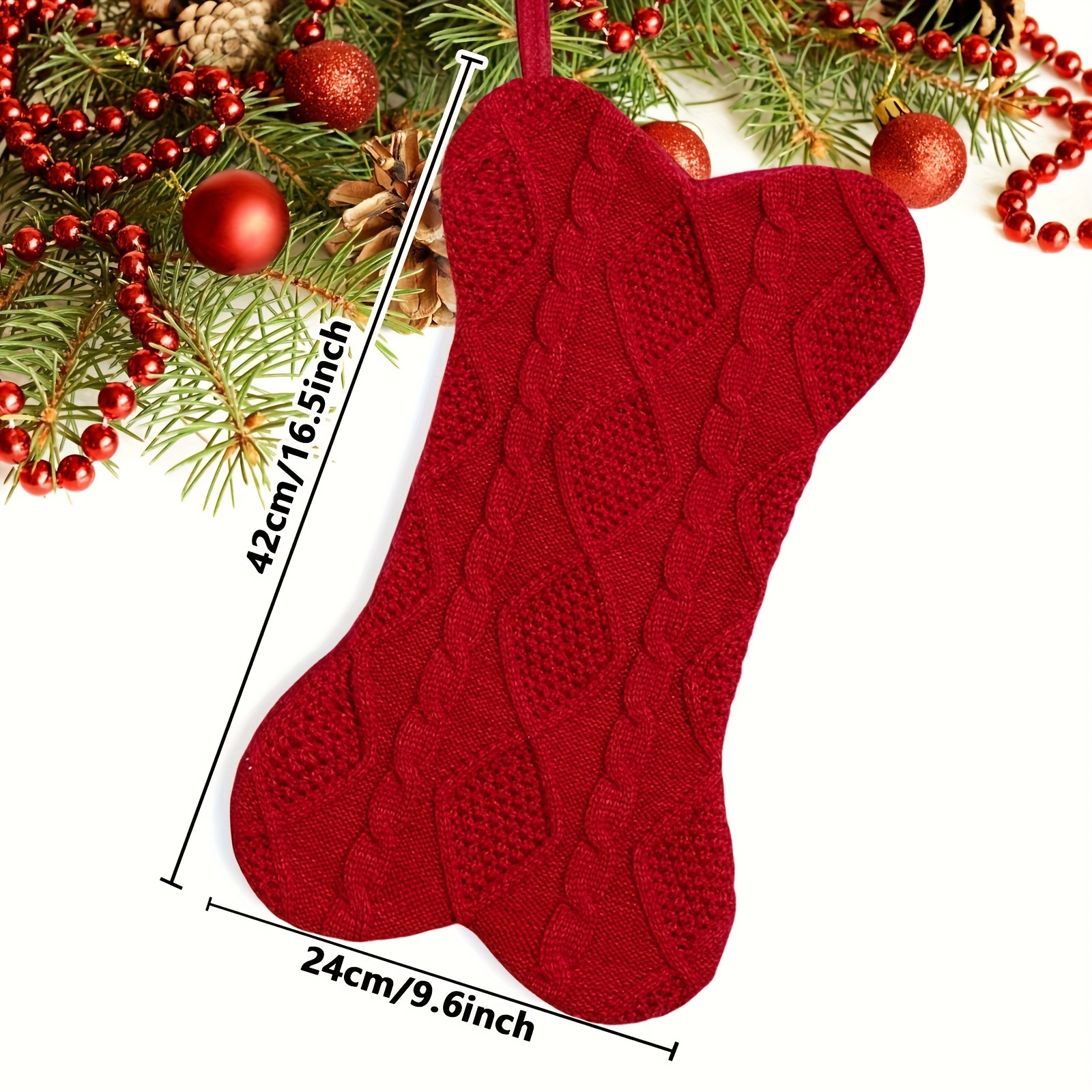 Dog Christmas Stocking, Knit C - Christmas Stocking Hanging ulasan dan harga