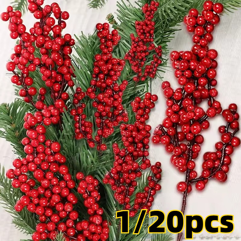 Christmas Artificial Red Berri - Christmas Tree Artificial ulasan dan harga