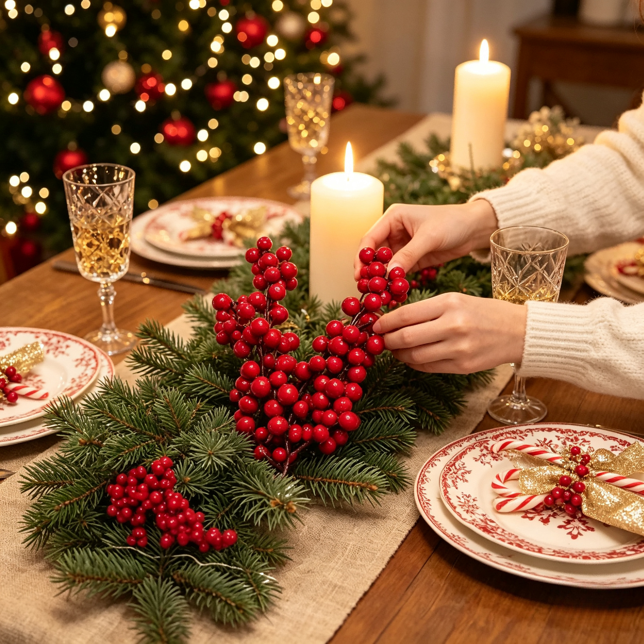 Christmas Artificial Red Berri - Christmas Tree Artificial ulasan dan harga