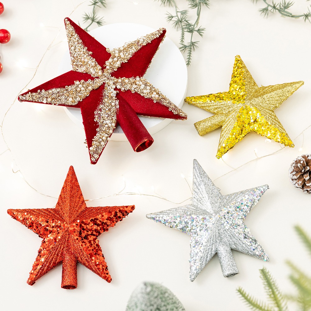 New 14cm Christmas Tree Star P - Star Tree Topper ulasan dan harga