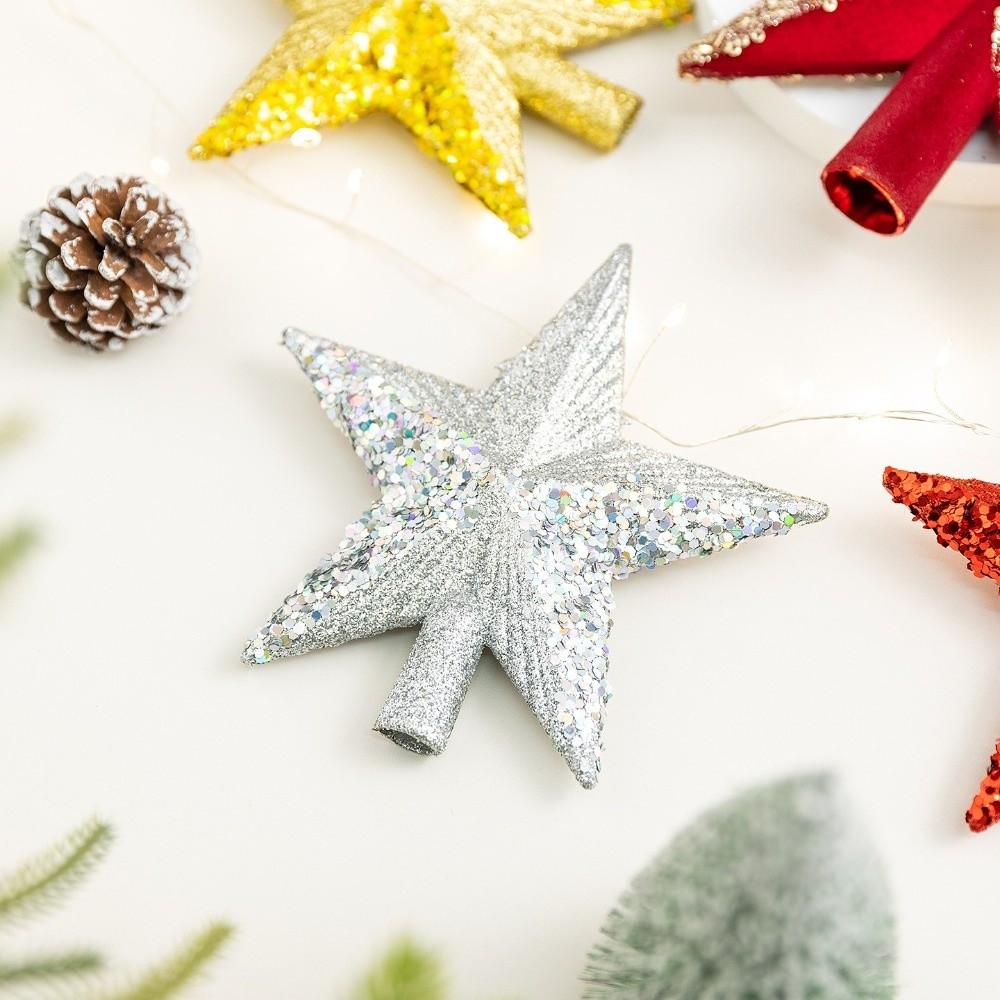 New 14cm Christmas Tree Star P - Star Tree Topper ulasan dan harga