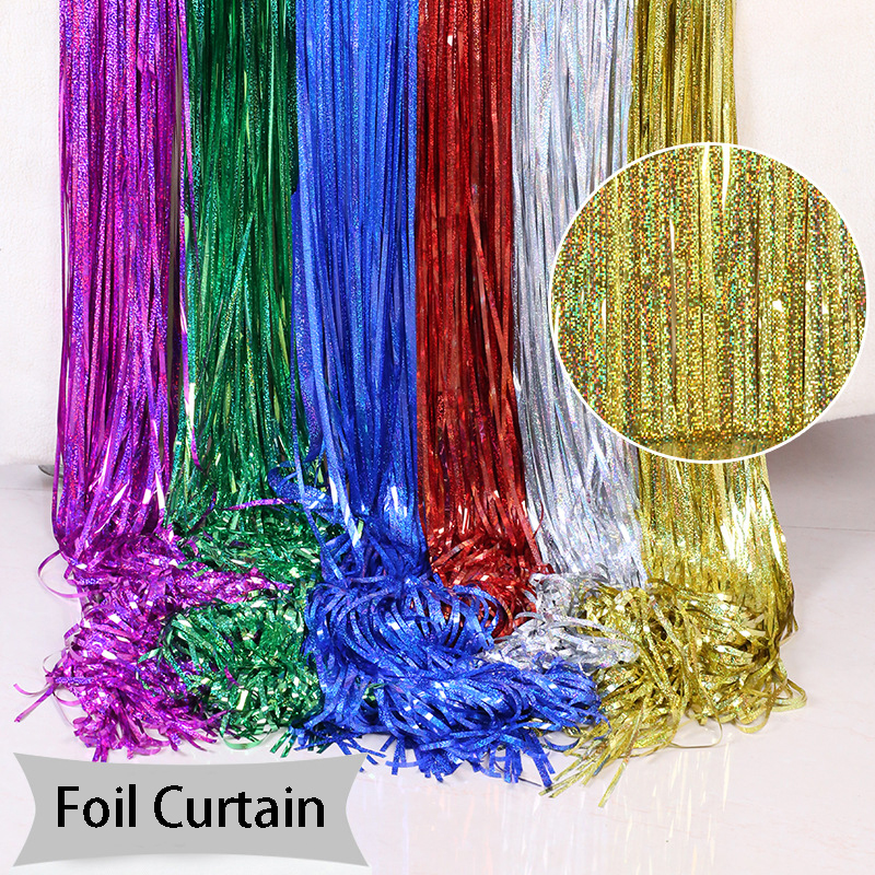 2M Glitter Pink Metallic Foil  - Tinsel Garland Decoration ulasan dan harga