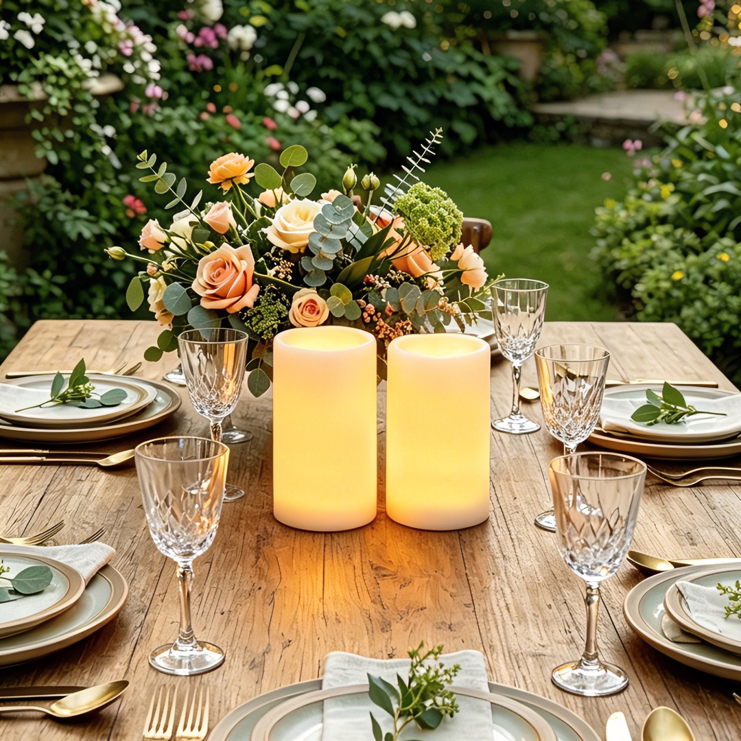 Flameless LED Pillar Candle Wa - Christmas Lights Outdoor ulasan dan harga