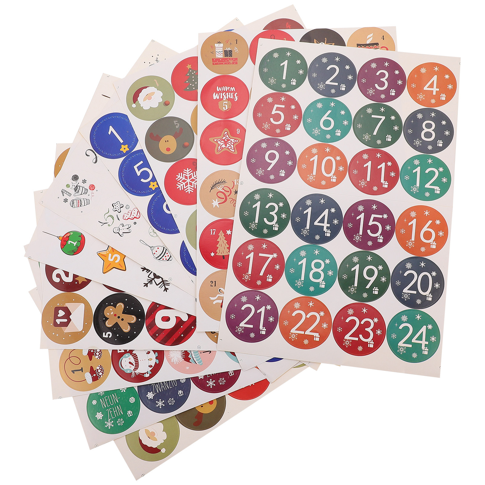 10 Sheets Holidays Stickers Ch - Advent Calendar Gift ulasan dan harga