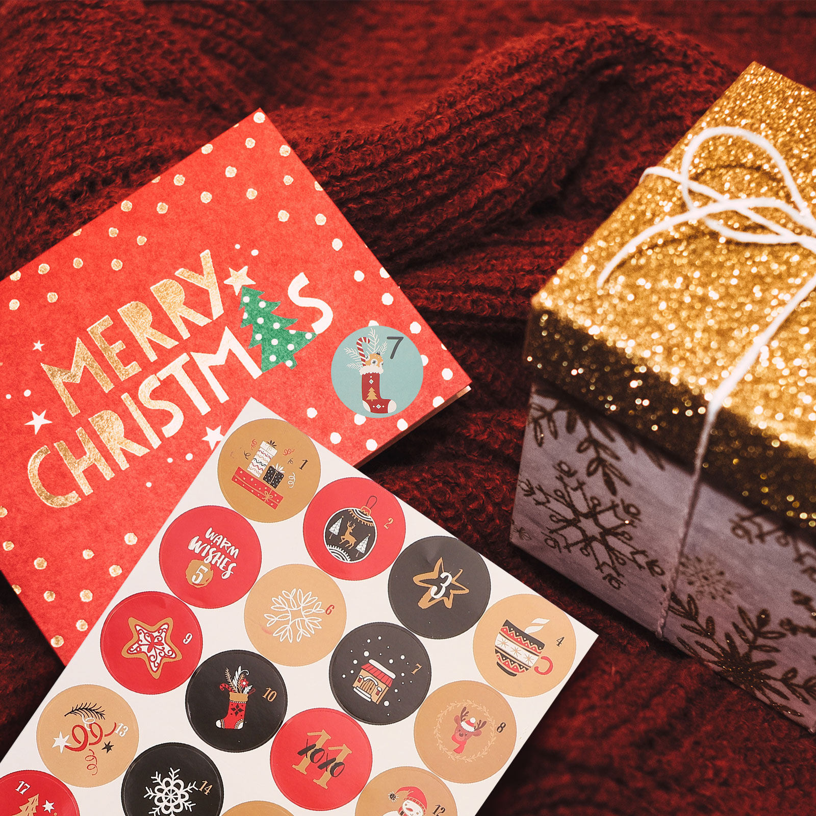 10 Sheets Holidays Stickers Ch - Advent Calendar Gift ulasan dan harga