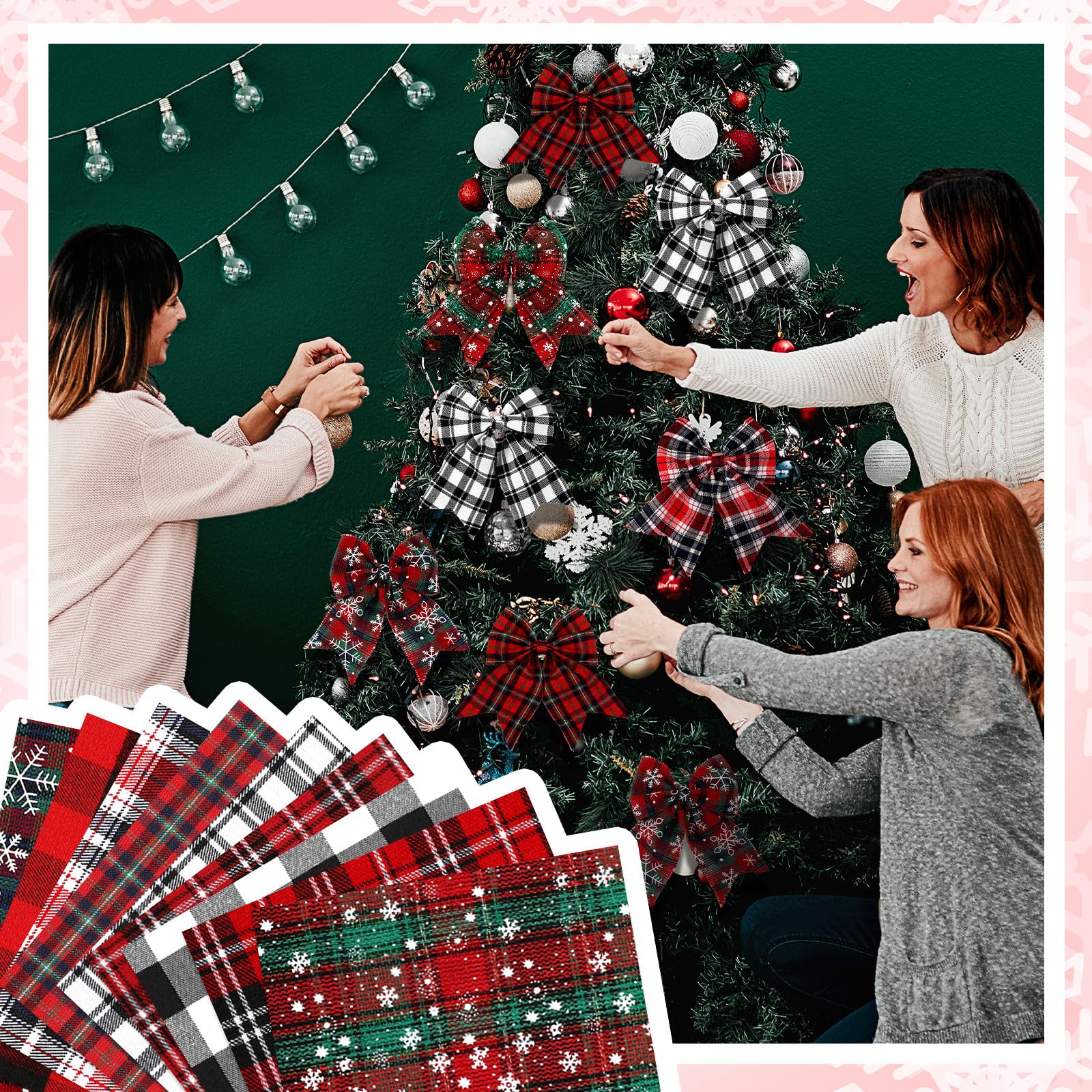 Christmas Plaid Fabric, Red Gr - Christmas Throw Blanket ulasan dan harga