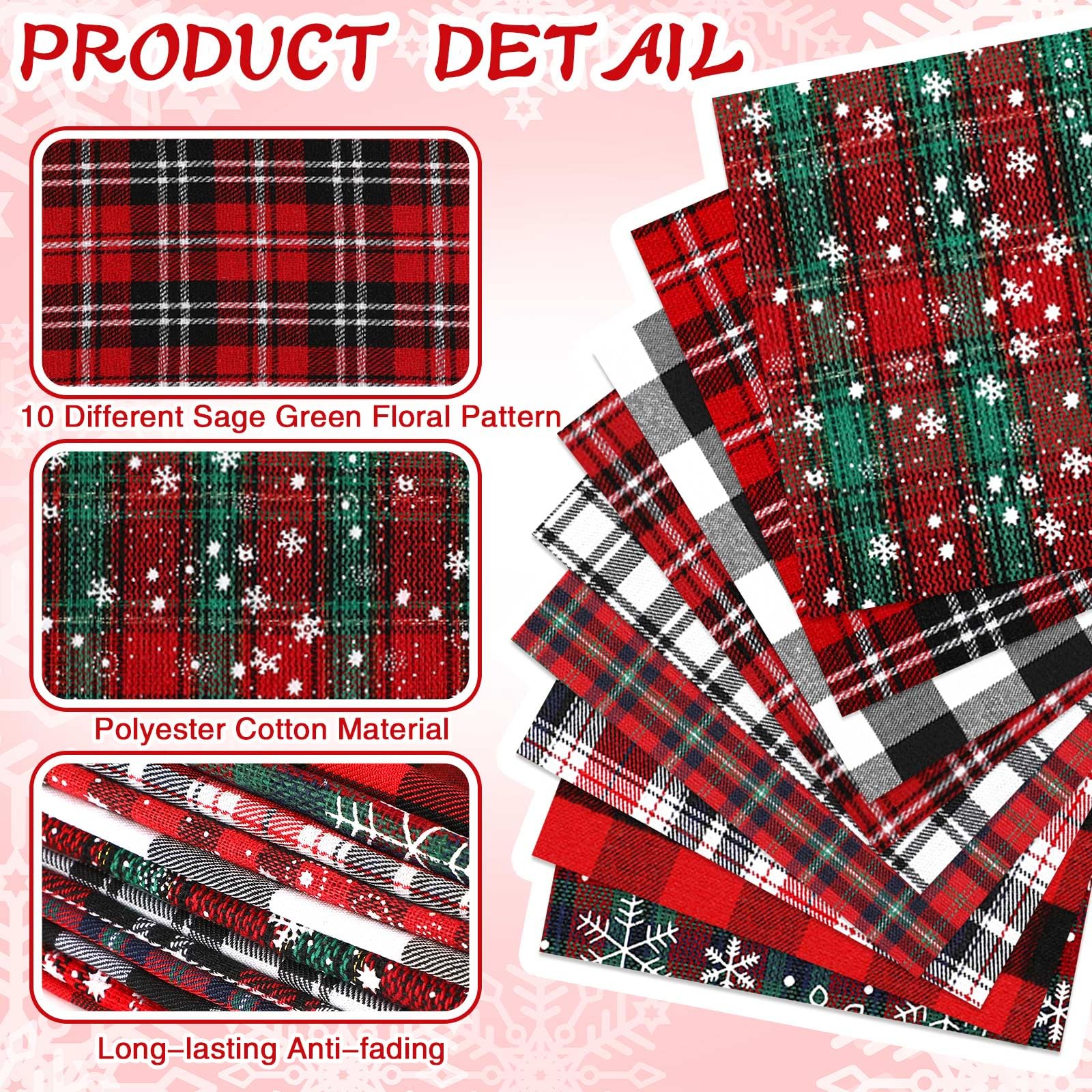 Christmas Plaid Fabric, Red Gr - Christmas Throw Blanket ulasan dan harga