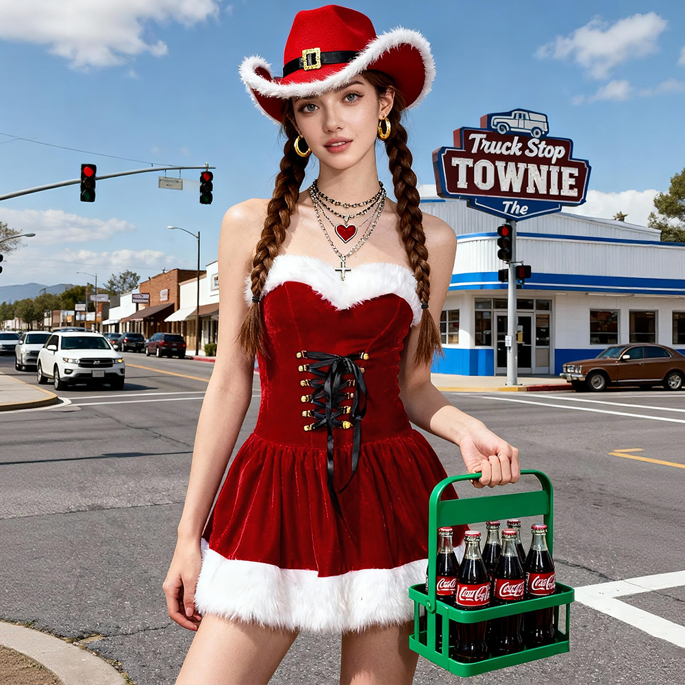 Sexy Plush Red Santa Claus Dre - Santa Hat Plush ulasan dan harga