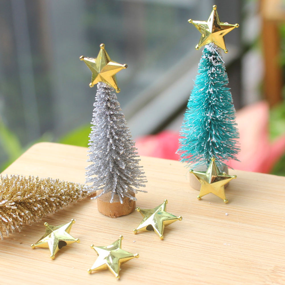 10PCS 2Sizes DIY Gold Star Top - Star Tree Topper ulasan dan harga