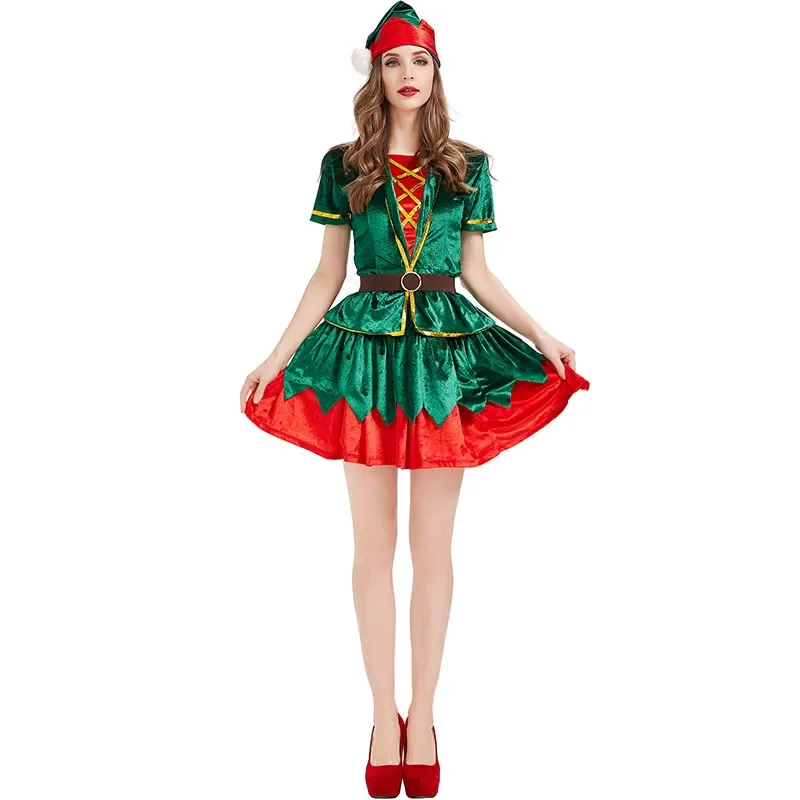 Women Christmas Green Elf Cost - Elf Costume Christmas ulasan dan harga