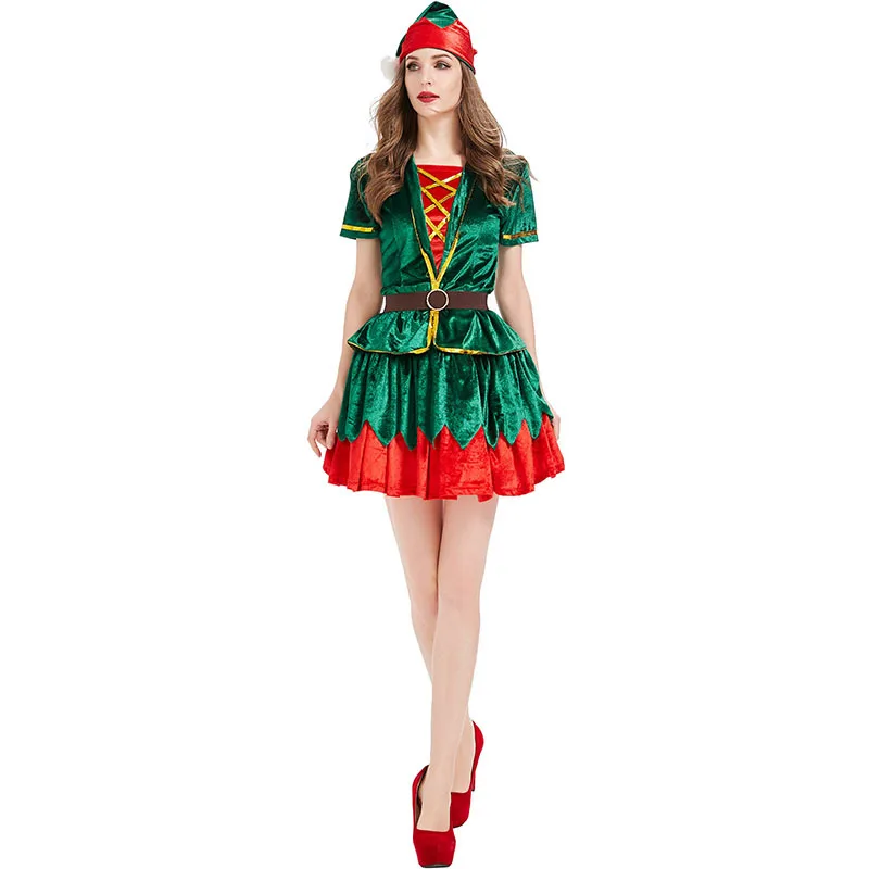 Women Christmas Green Elf Cost - Elf Costume Christmas ulasan dan harga