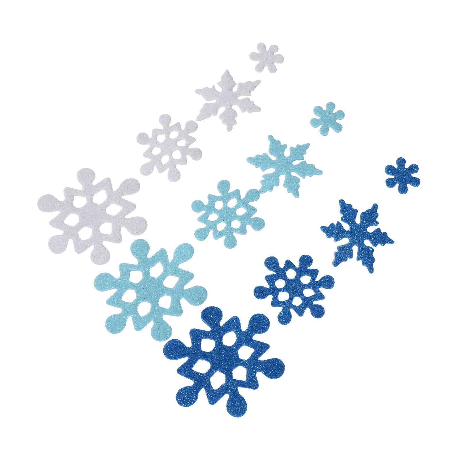 Snowflake Foam Stickers Glitte - Snowflake Window Decal ulasan dan harga