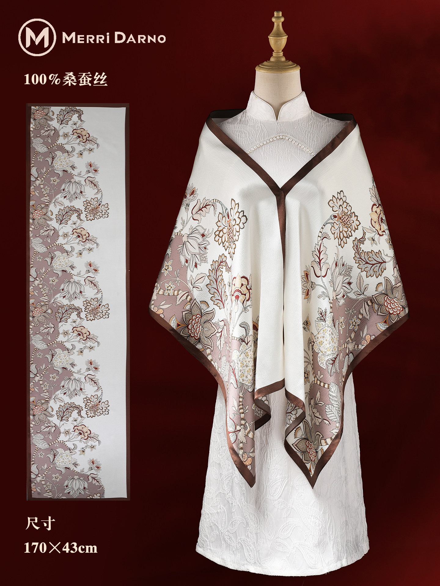 Women's Mulberry Silk Scarf Gi - Gift Box Wrap Set ulasan dan harga