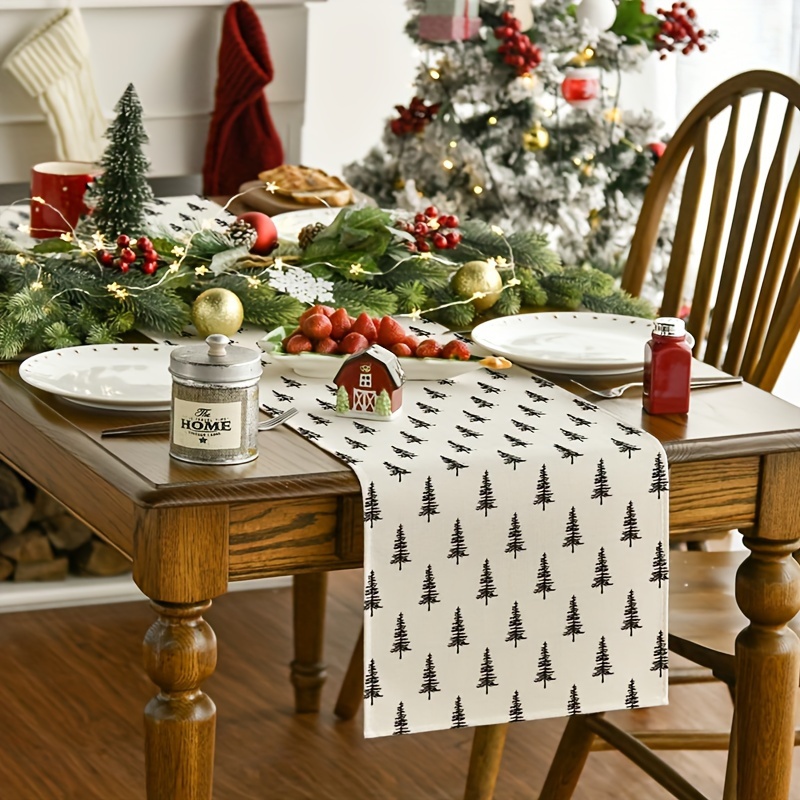 Simple Christmas Tree Table Ru - Christmas Table Runner ulasan dan harga