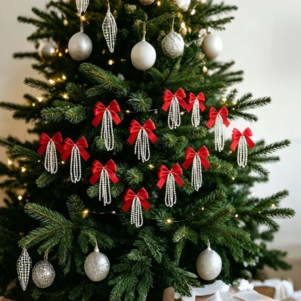 12pcs Set Christmas Tree Bows  - Gift Box Wrap Set ulasan dan harga