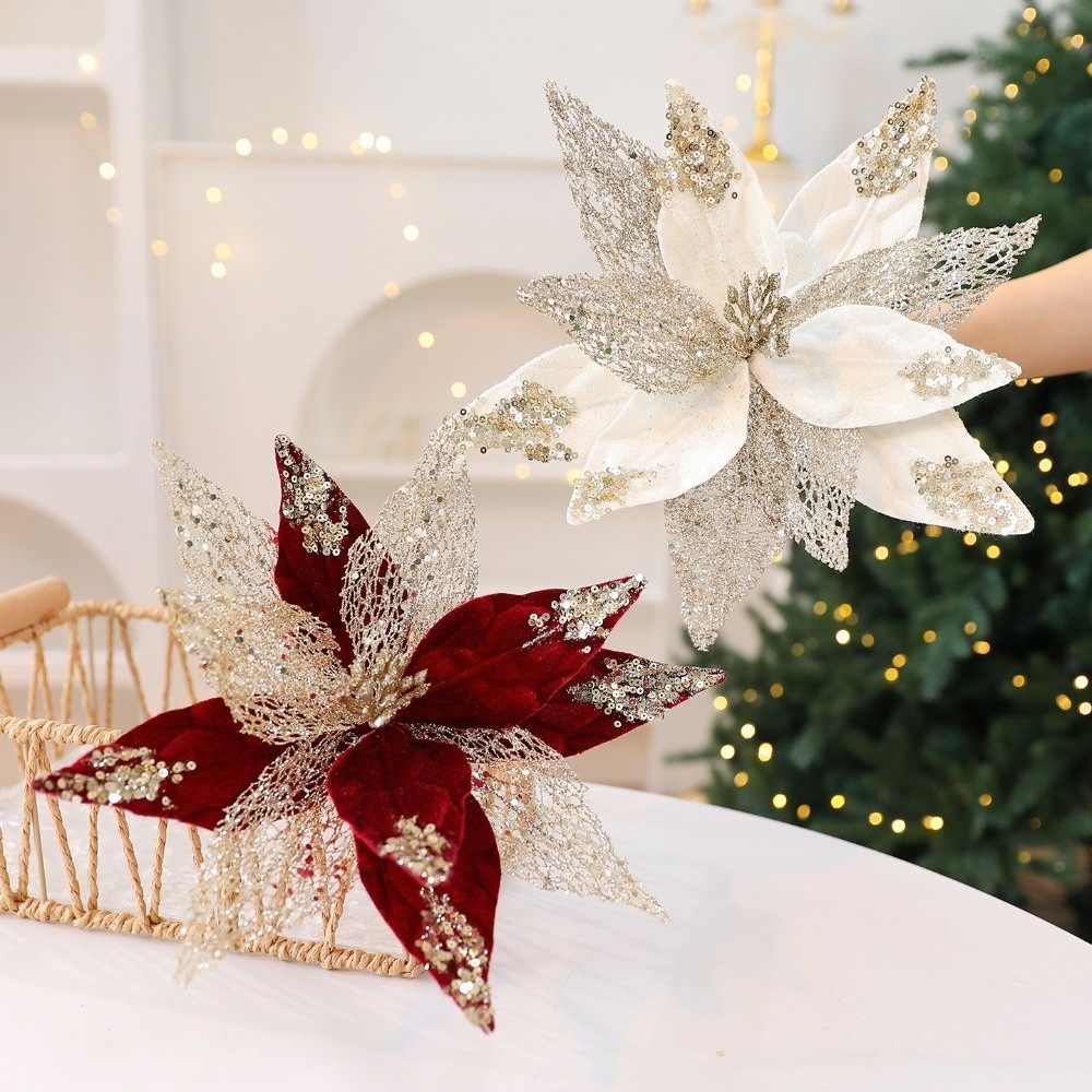 29cm Artificial Christmas Flow - Christmas Wreath Fake ulasan dan harga
