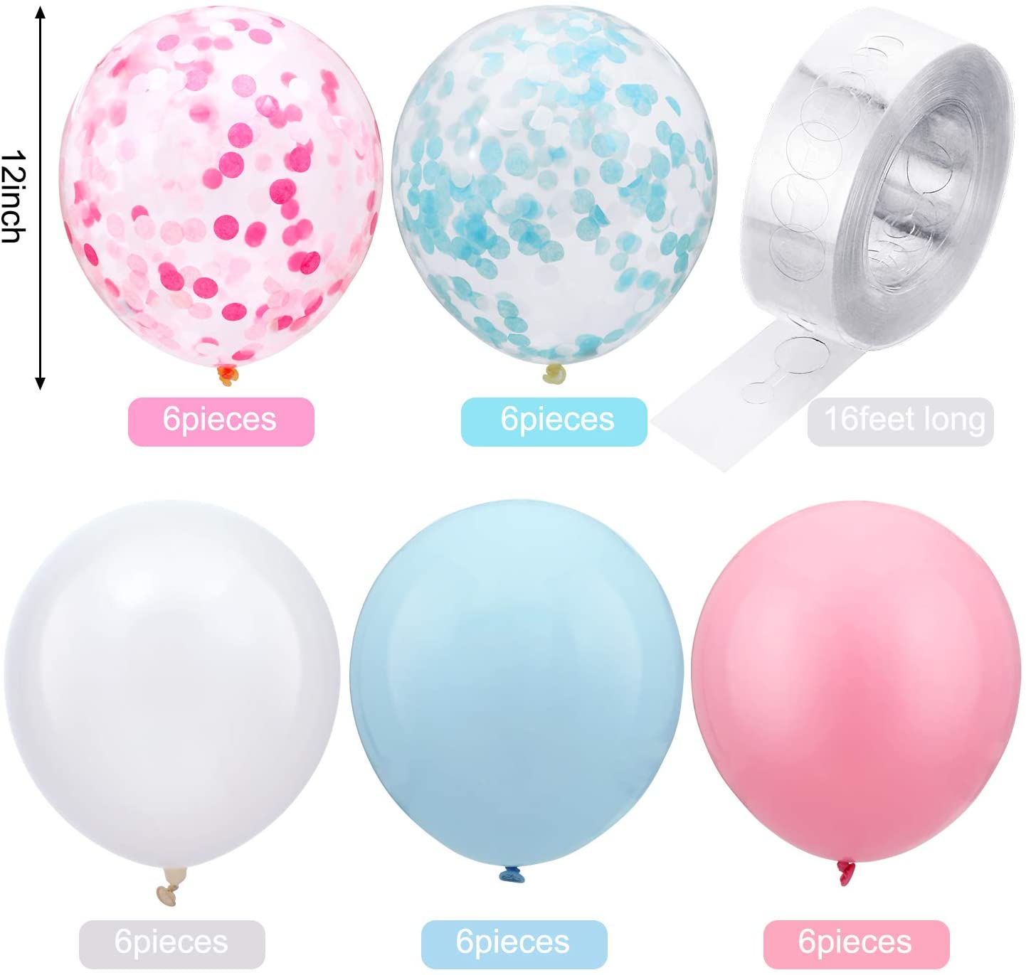 35PCS Gender Reveal Decoration - Tinsel Garland Decoration ulasan dan harga