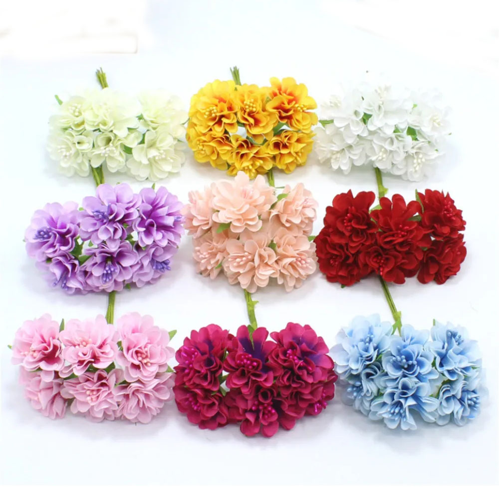 18PCS Artificial Flowers Bouqu - Christmas Wreath Fake ulasan dan harga