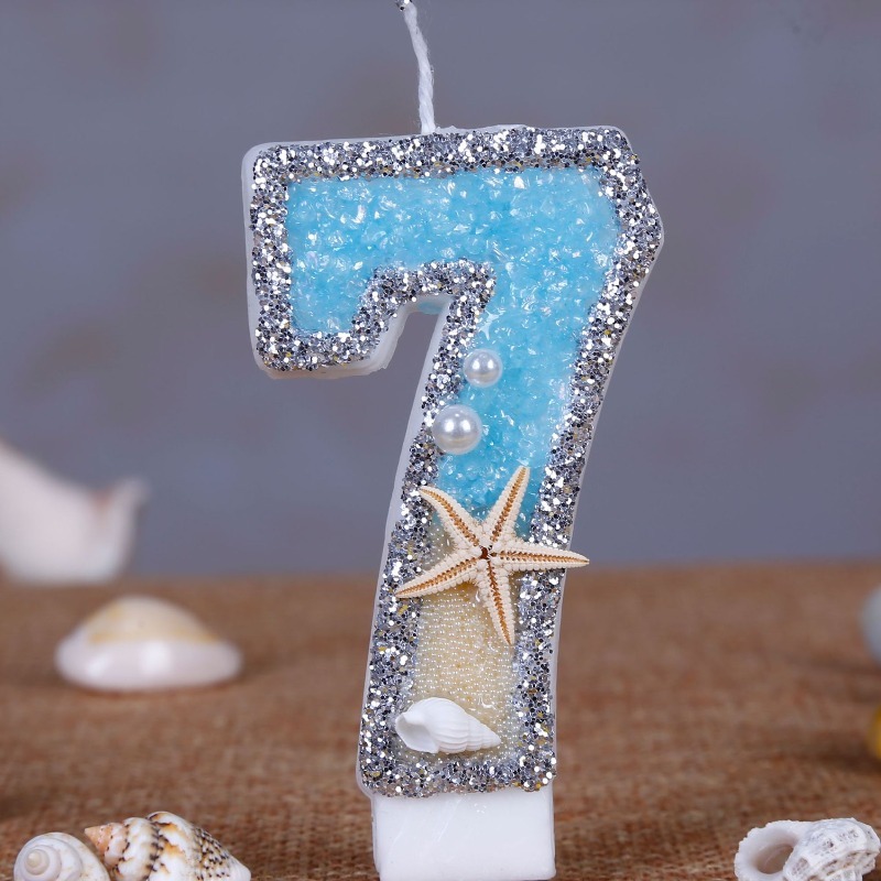 Beach Starfish Number Birthday - Holiday Candle Set ulasan dan harga