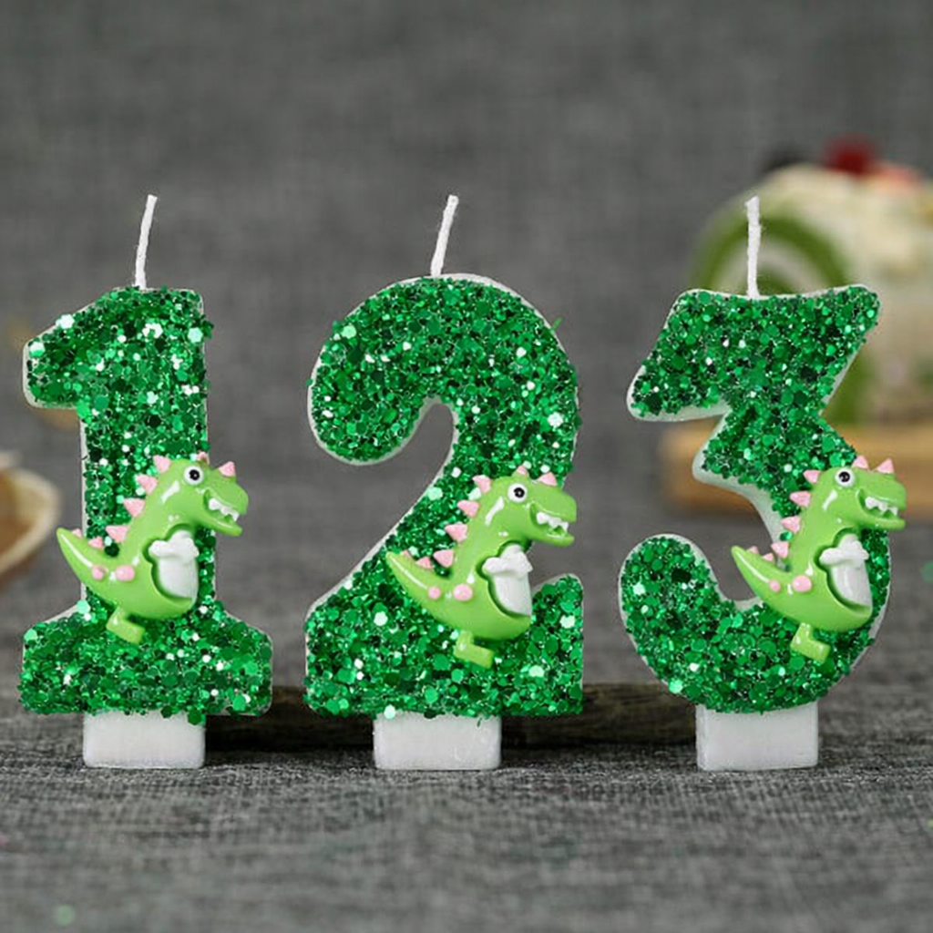 Cartoon Dinosaur Digital Birth - Holiday Candle Set ulasan dan harga
