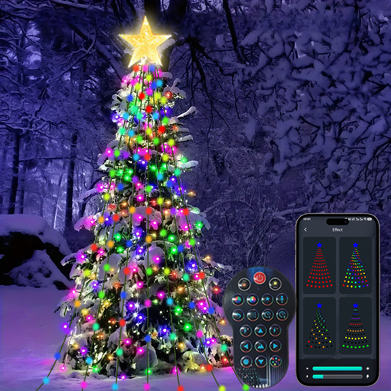 7FT 400LEDs Smart Christmas Tr - Star Tree Topper ulasan dan harga