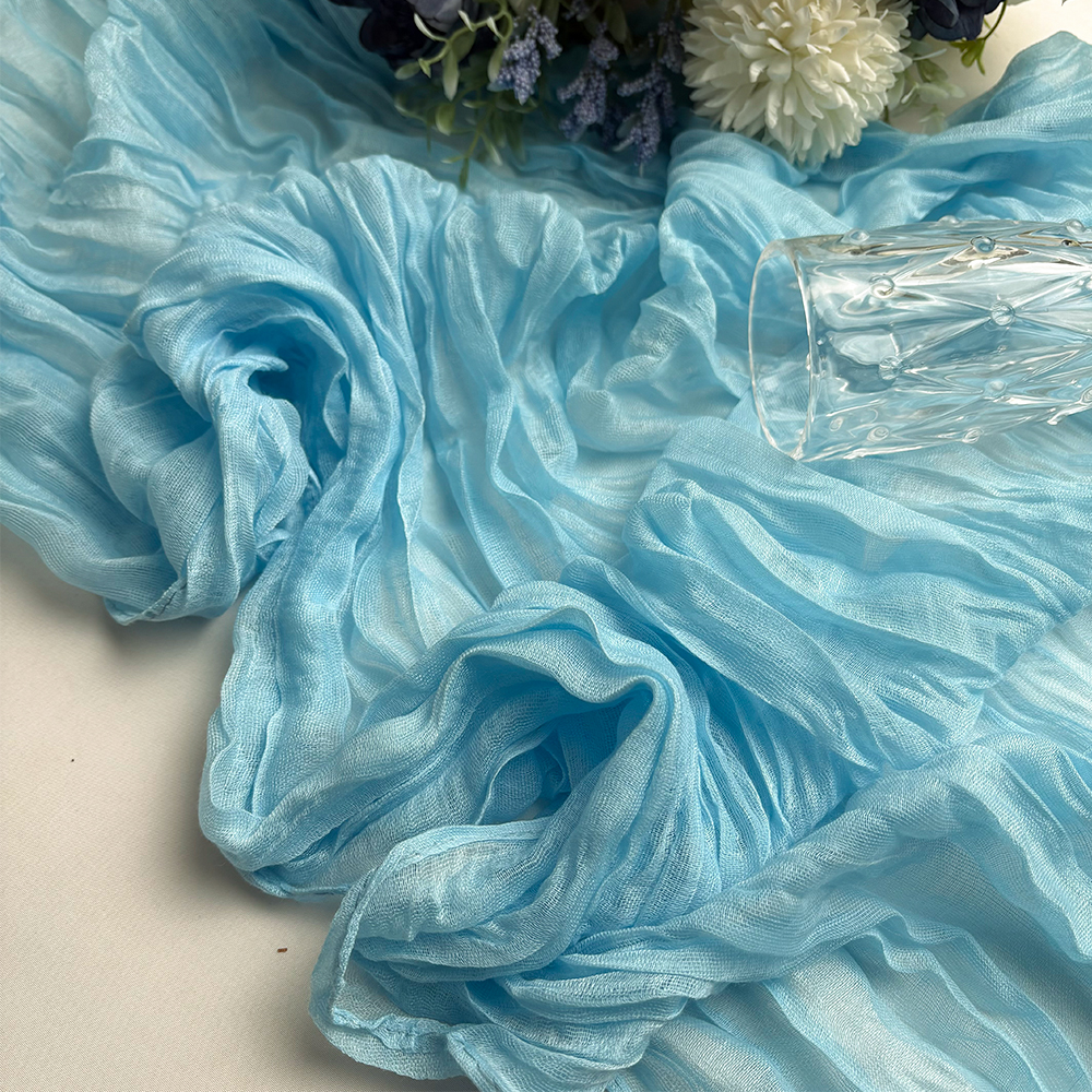 Wrinkle Gauze Table Runner Che - Christmas Table Runner ulasan dan harga