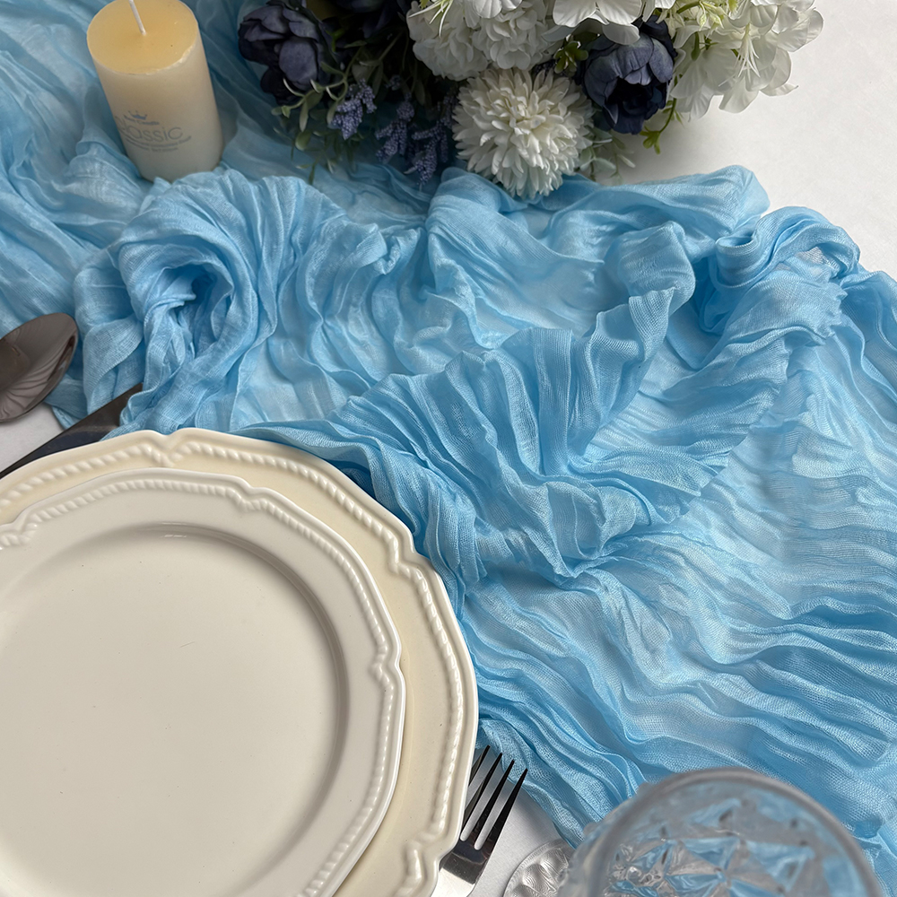 Wrinkle Gauze Table Runner Che - Christmas Table Runner ulasan dan harga