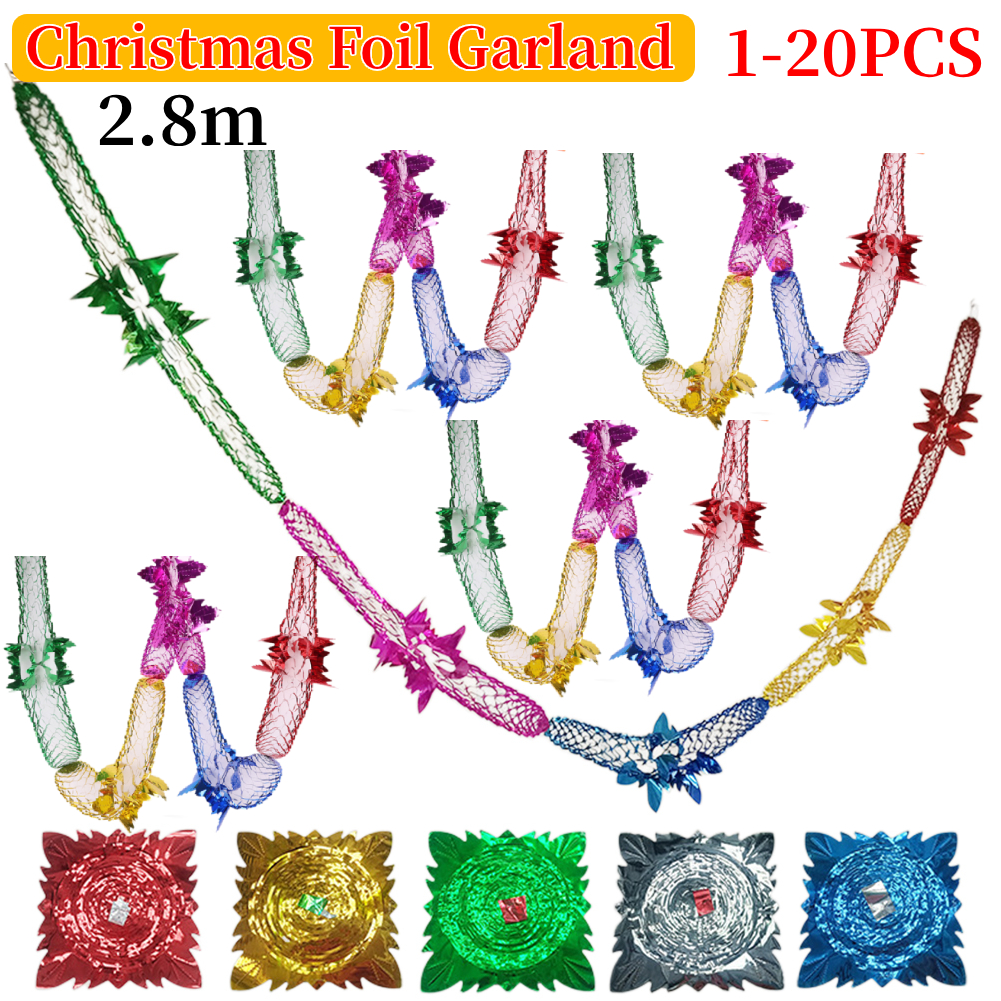 Christmas Foil Garland Ceiling - Tinsel Garland Decoration ulasan dan harga