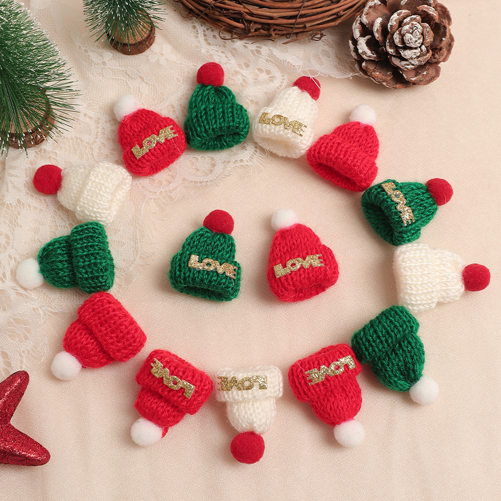 5/10Pcs Christmas Decoration M - Santa Hat Plush ulasan dan harga