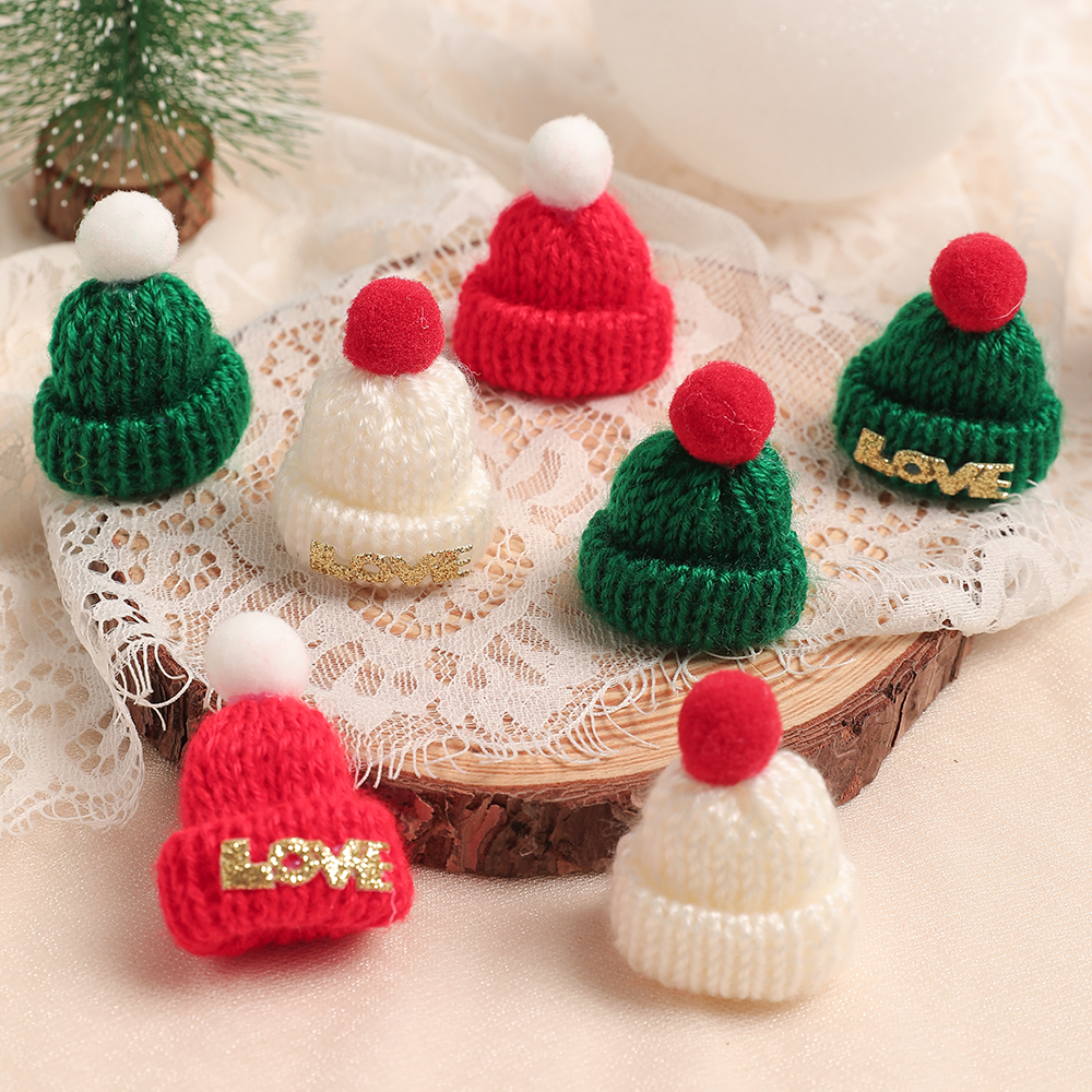 5/10Pcs Christmas Decoration M - Santa Hat Plush ulasan dan harga